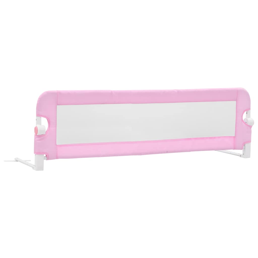 Barrière de sécurité de lit d'enfant Rose 120x42 cm Polyester