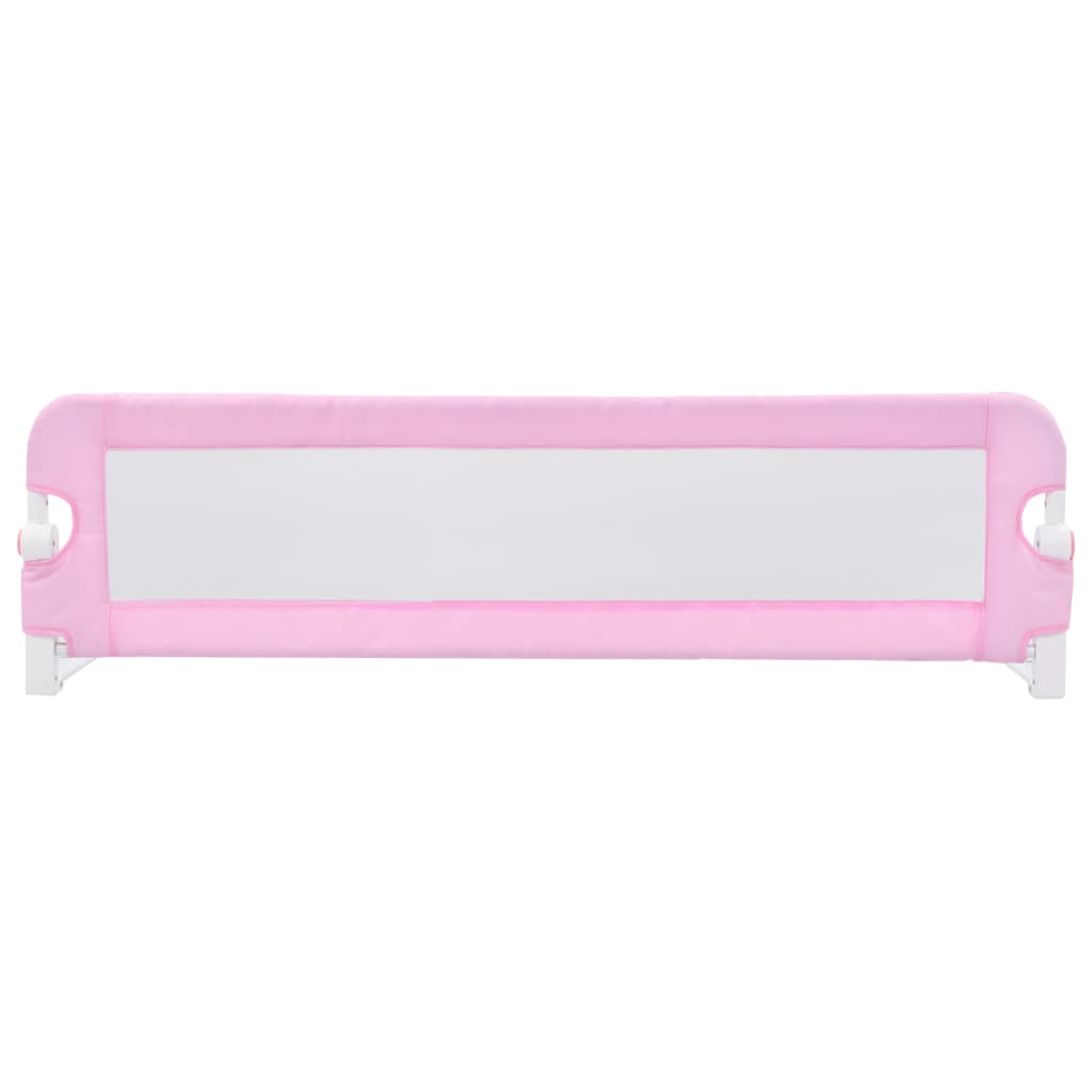 Barrière de sécurité de lit d'enfant Rose 120x42 cm Polyester