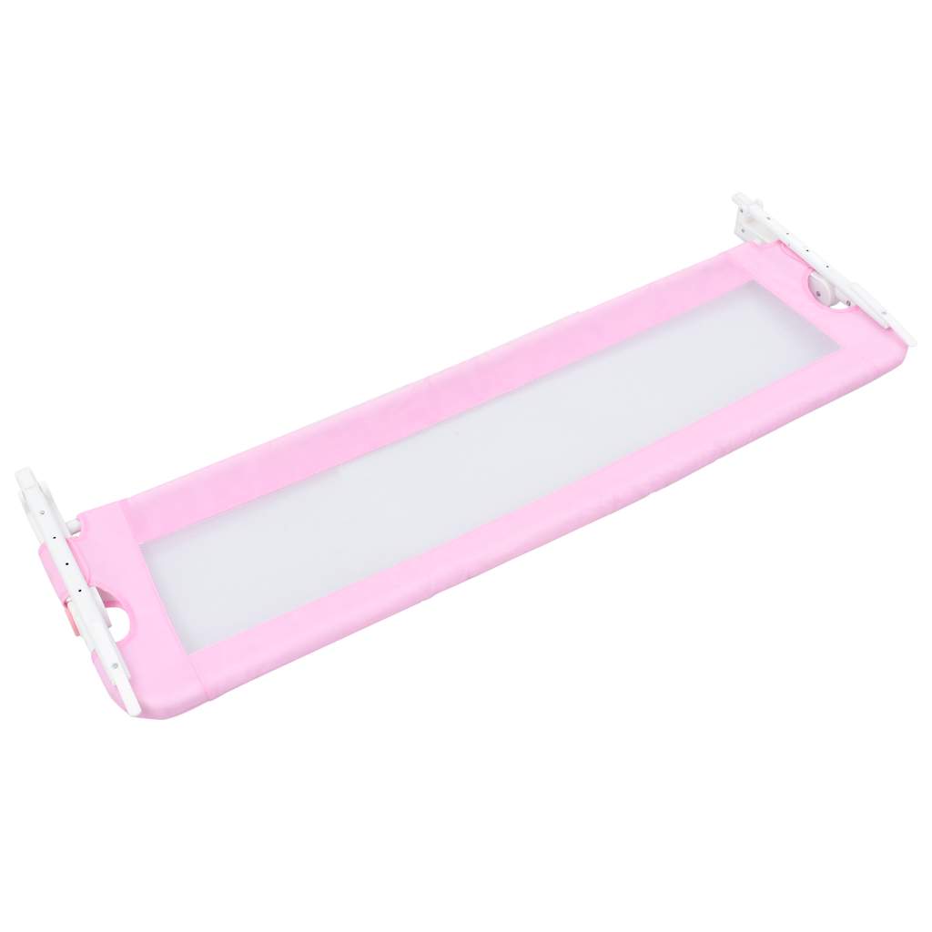 Barrière de sécurité de lit d'enfant Rose 120x42 cm Polyester