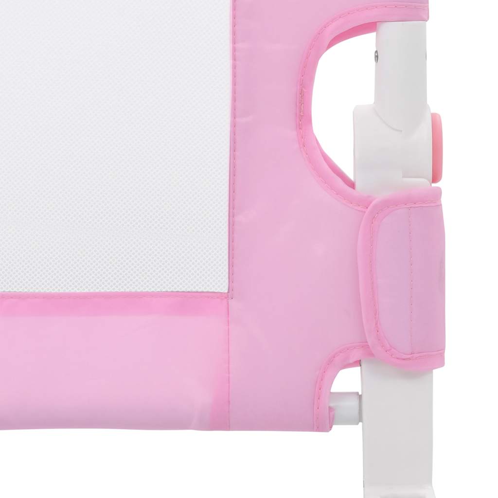 Barrière de sécurité de lit d'enfant Rose 120x42 cm Polyester