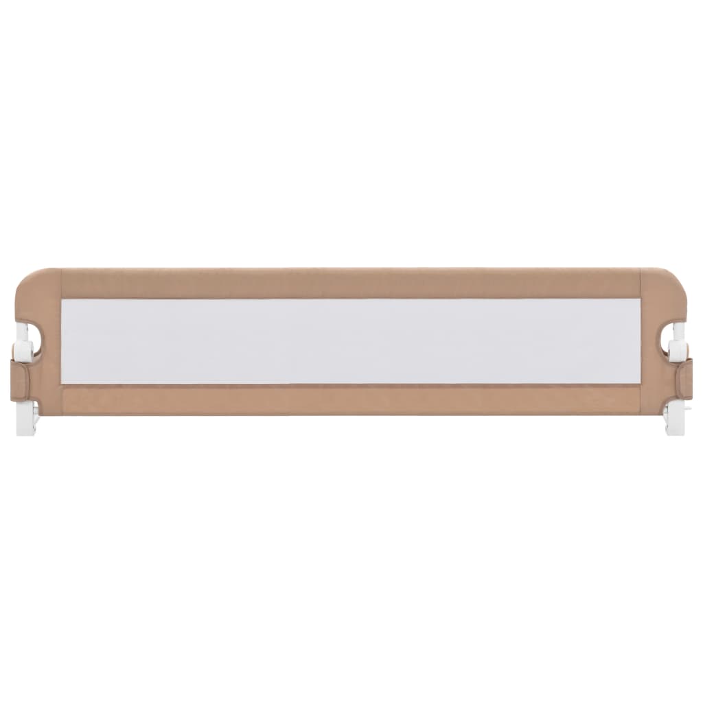 Barrière de sécurité de lit d'enfant Taupe 180x42 cm Polyester