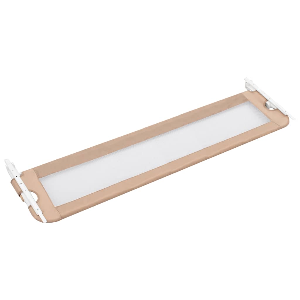 Barrière de sécurité de lit d'enfant Taupe 180x42 cm Polyester