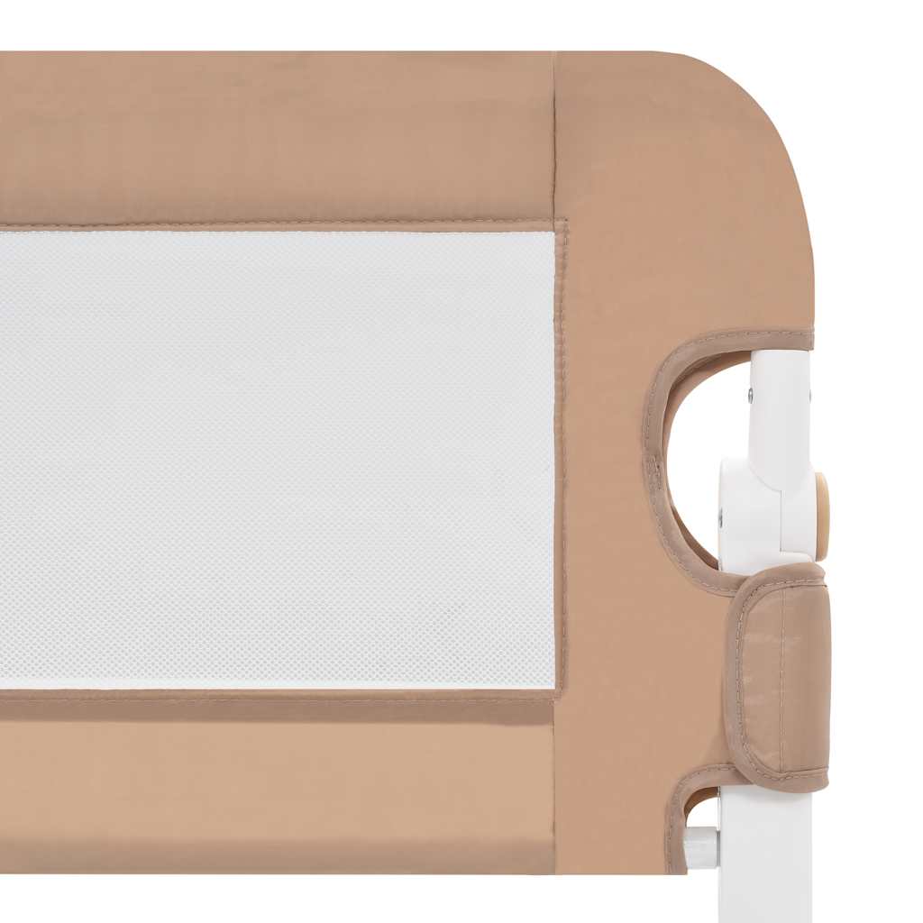 Barrière de sécurité de lit d'enfant Taupe 180x42 cm Polyester