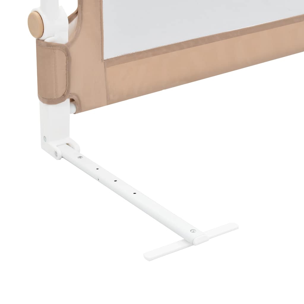Barrière de sécurité de lit d'enfant Taupe 180x42 cm Polyester