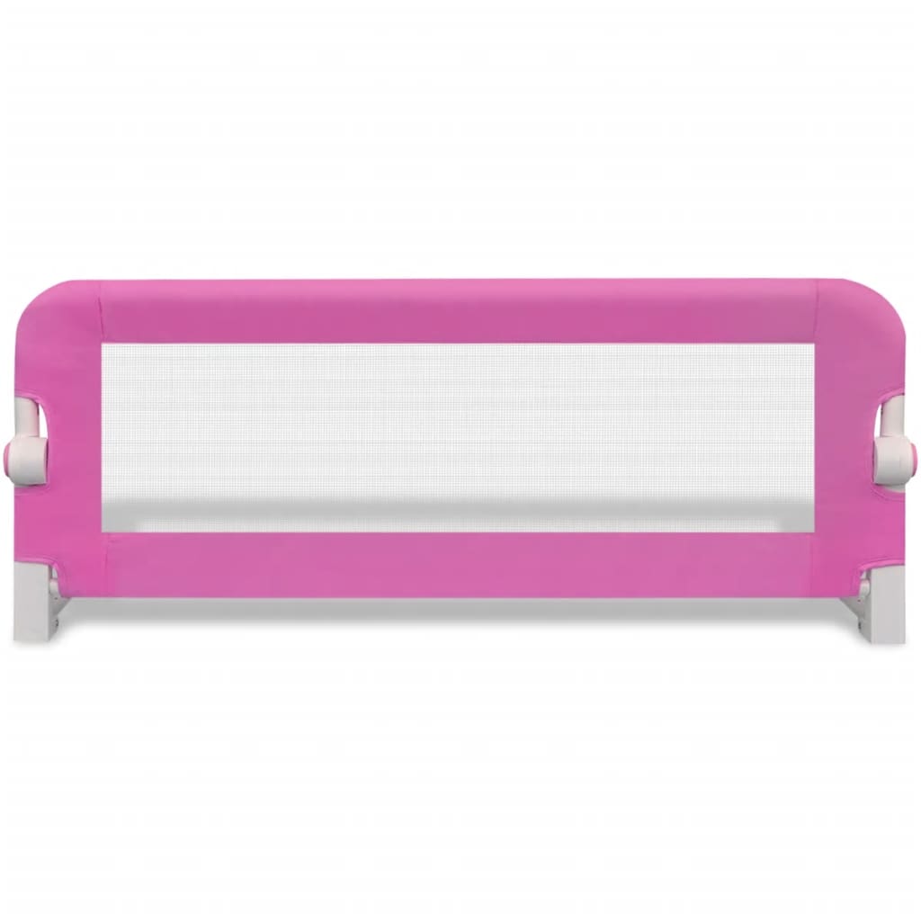 Barrière de lit de sécurité pour tout-petits 2pcs Rose 102x42cm