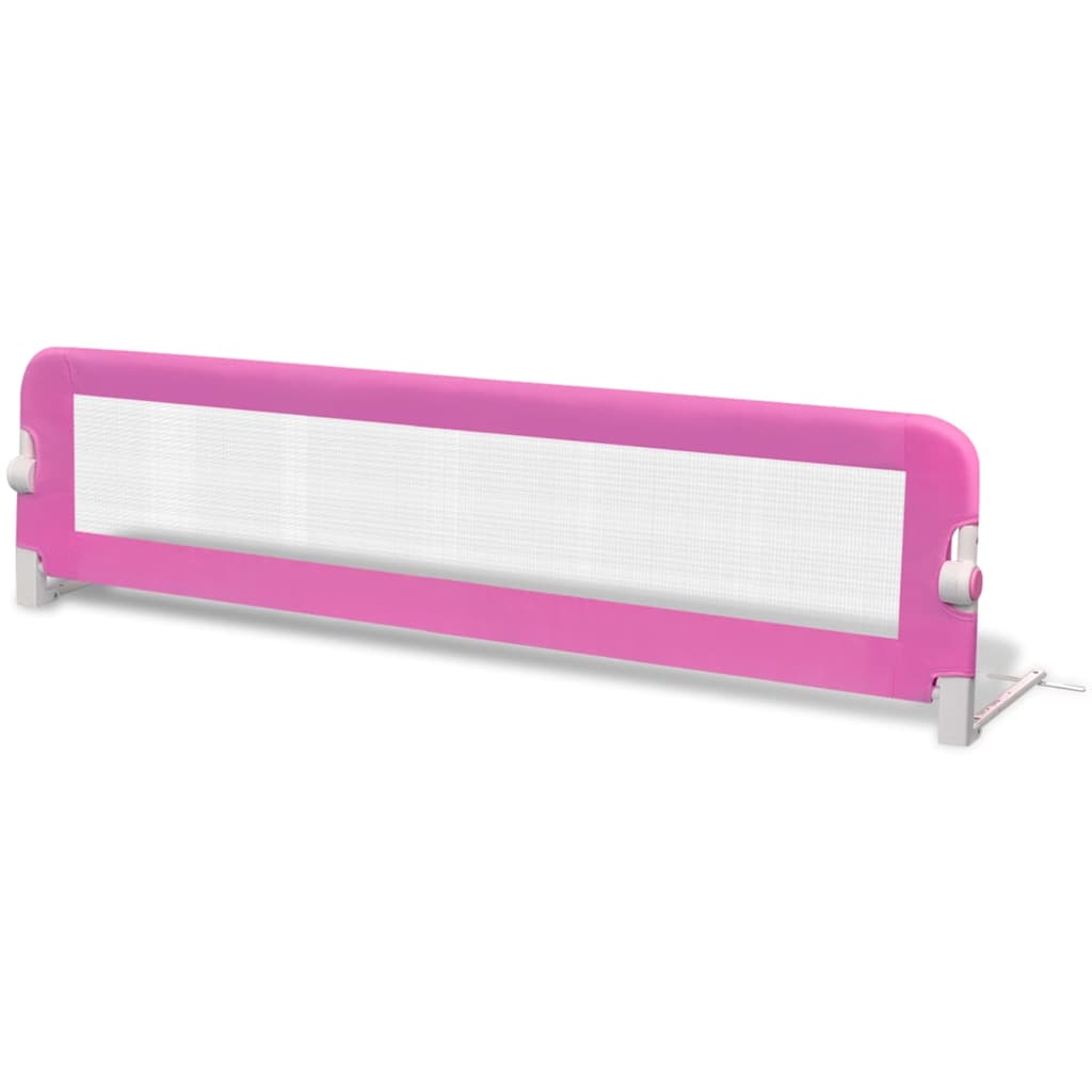 Barrière de lit de sécurité pour tout-petits 2pcs Rose 150x42cm