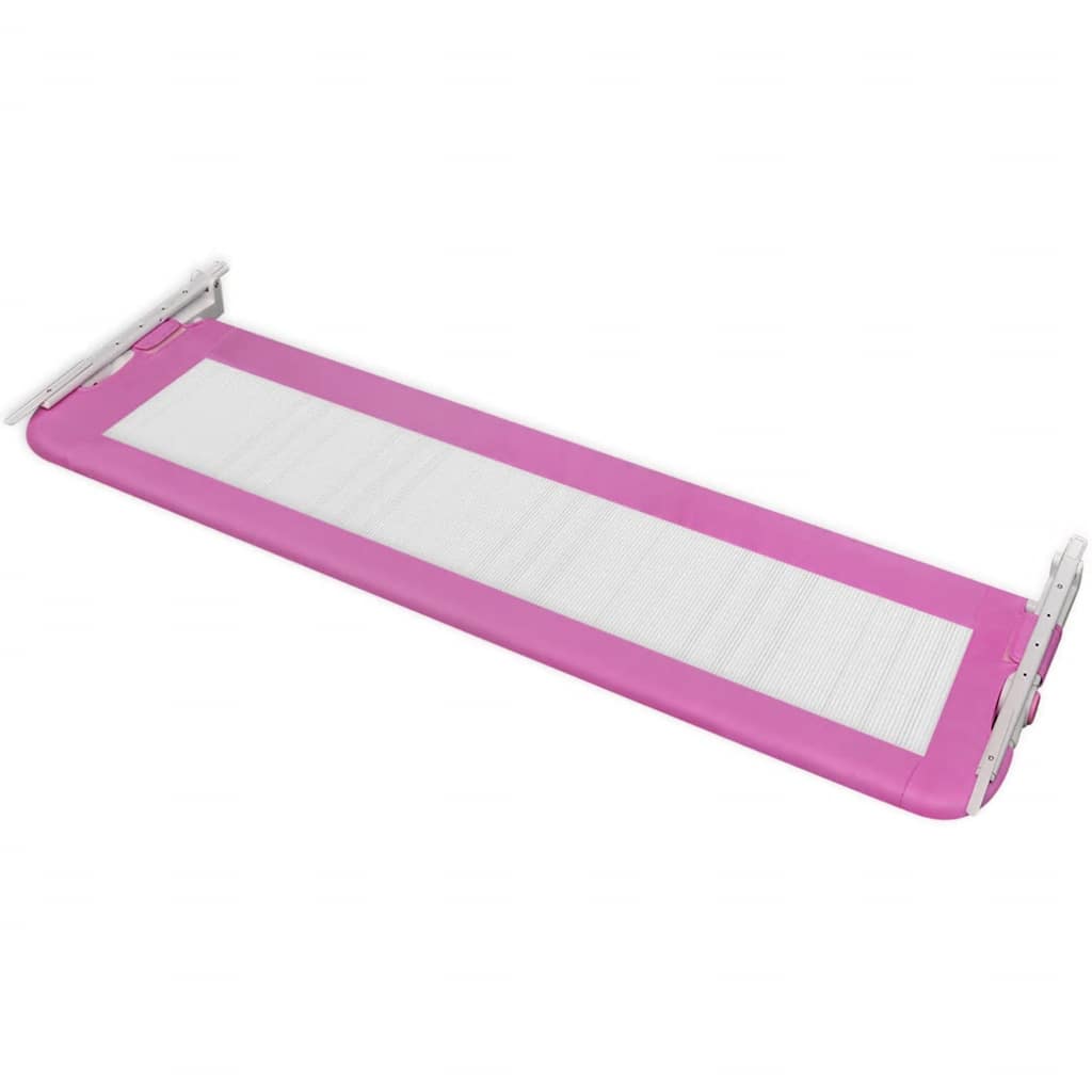 Barrière de lit de sécurité pour tout-petits 2pcs Rose 150x42cm