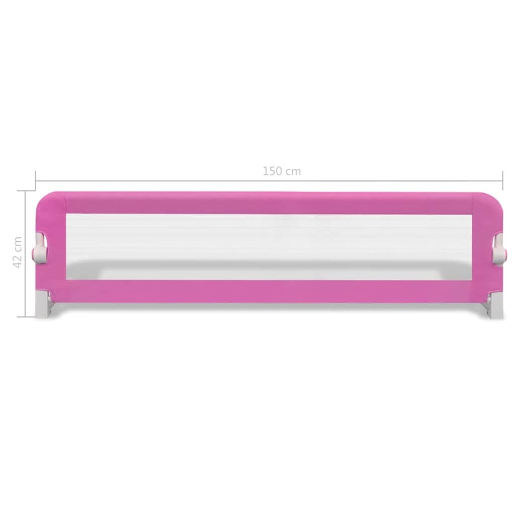 Barrière de lit de sécurité pour tout-petits 2pcs Rose 150x42cm