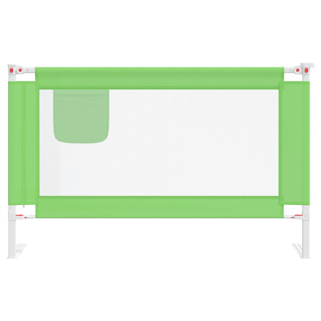 Barrière de sécurité de lit d'enfant Vert 120x25 cm Tissu