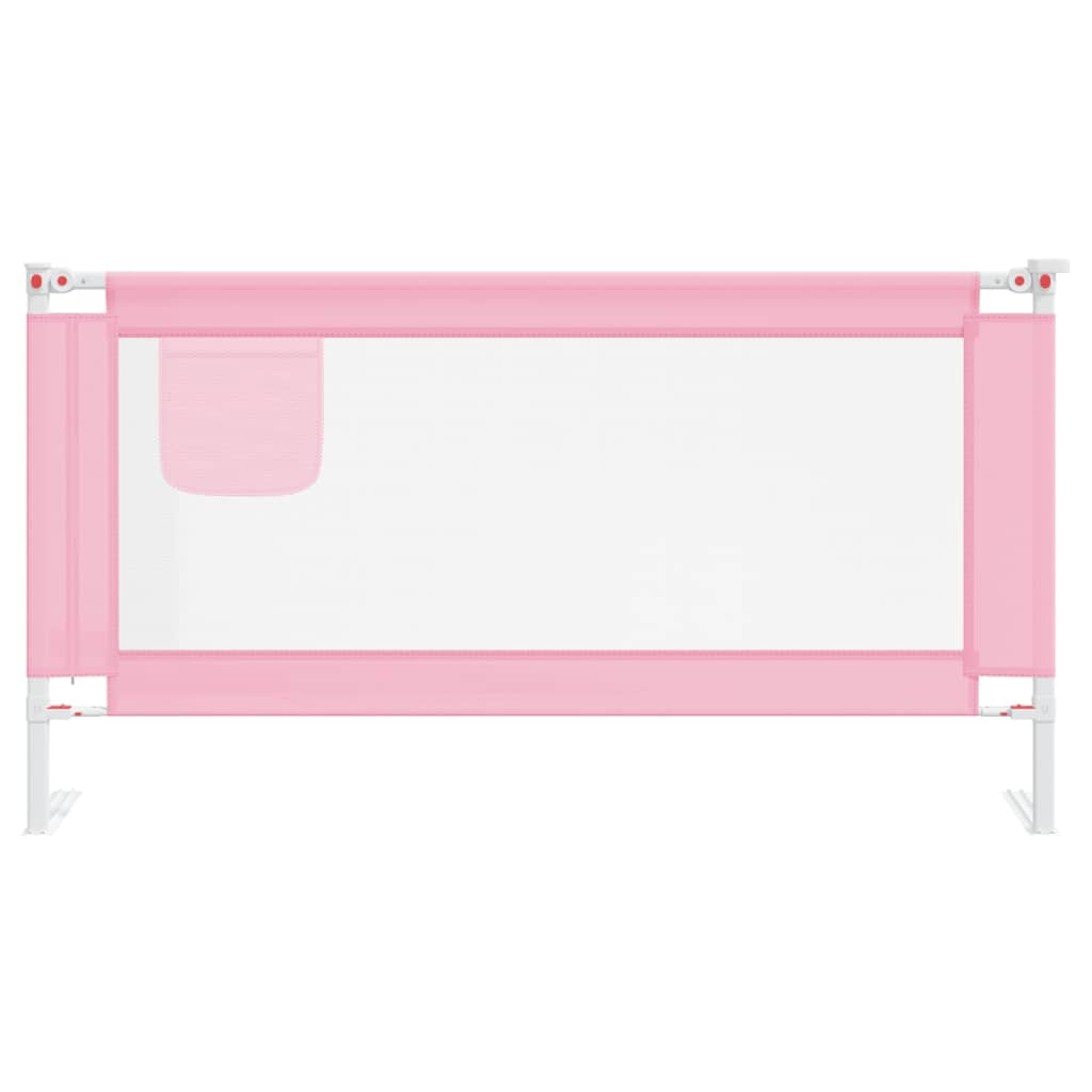 Barrière de sécurité de lit d'enfant Rose 160x25 cm Tissu