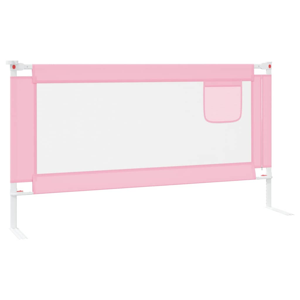 Barrière de sécurité de lit d'enfant Rose 160x25 cm Tissu