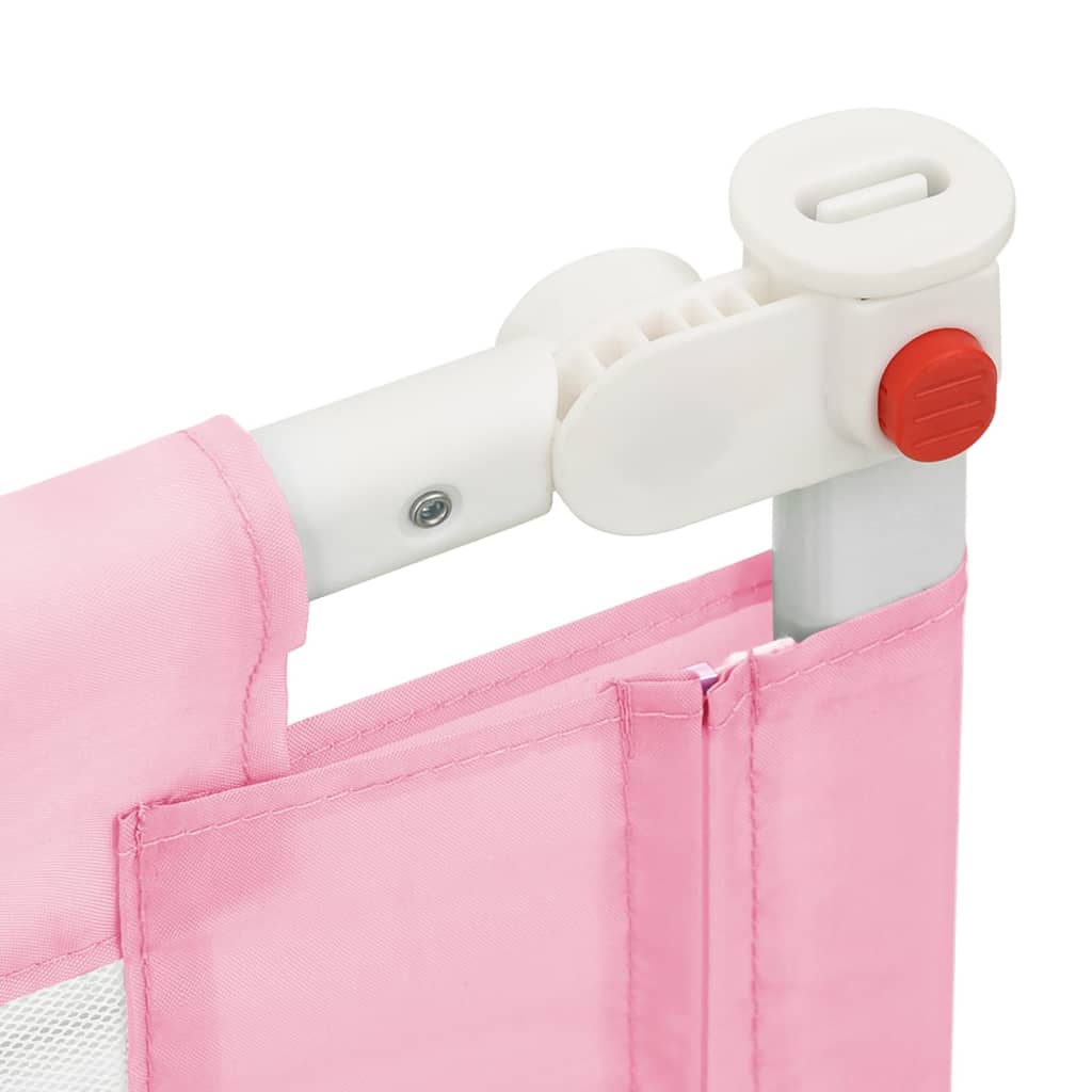 Barrière de sécurité de lit d'enfant Rose 160x25 cm Tissu