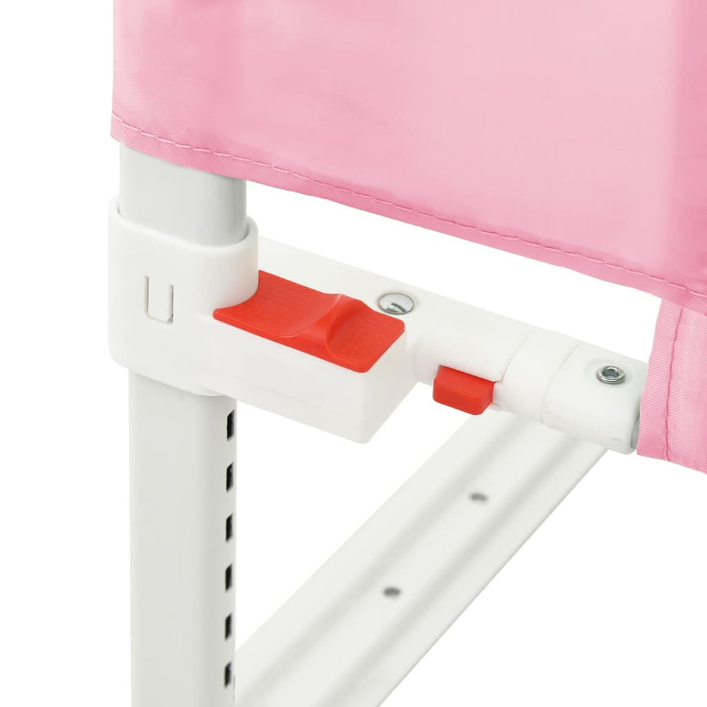 Barrière de sécurité de lit d'enfant Rose 160x25 cm Tissu