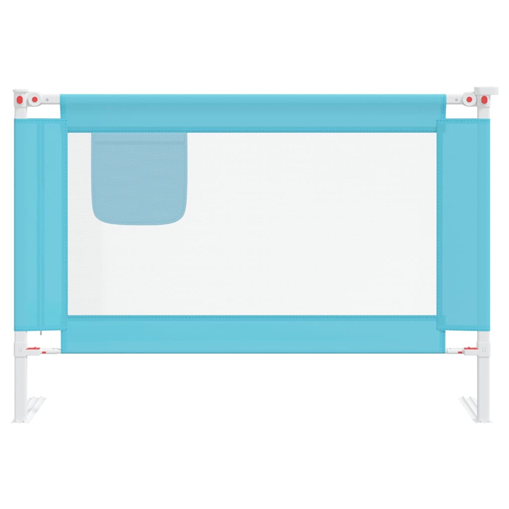 Barrière de sécurité de lit d'enfant Bleu 100x25 cm Tissu