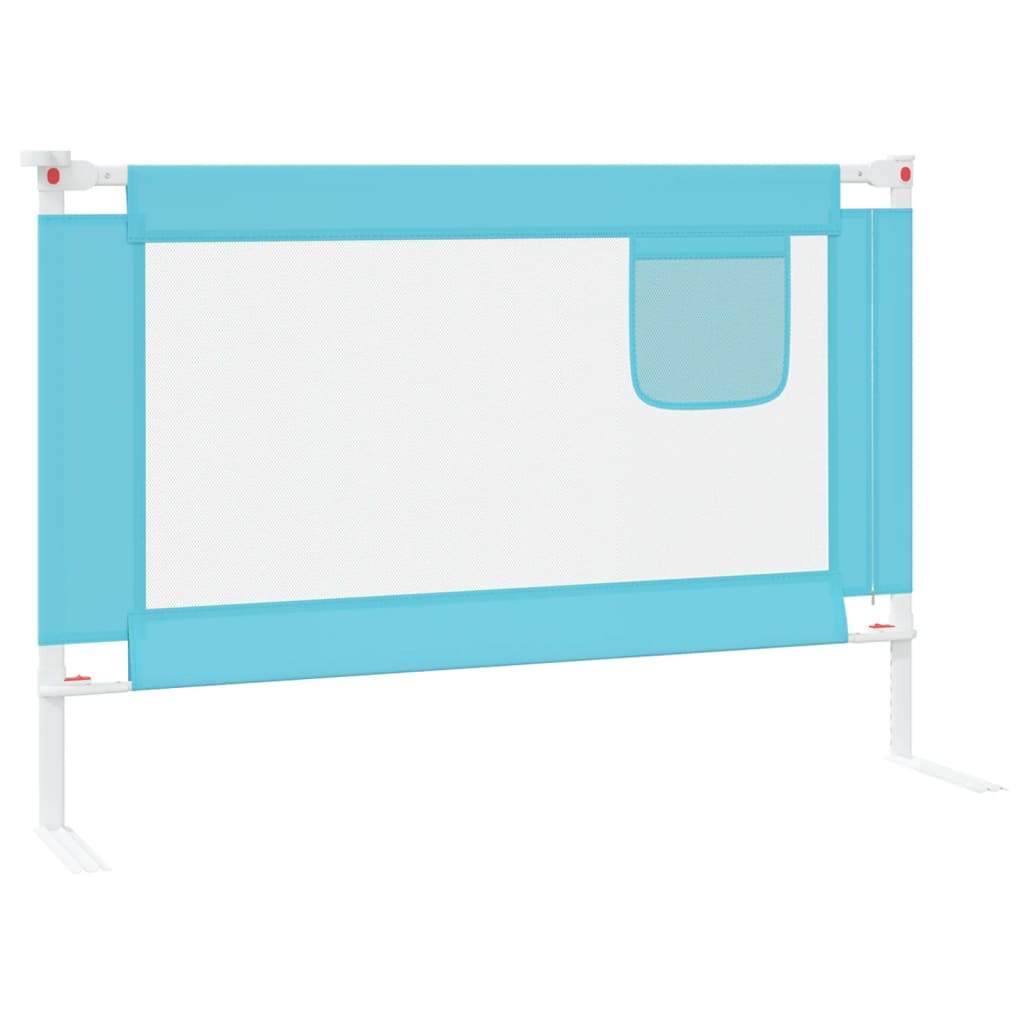 Barrière de sécurité de lit d'enfant Bleu 100x25 cm Tissu