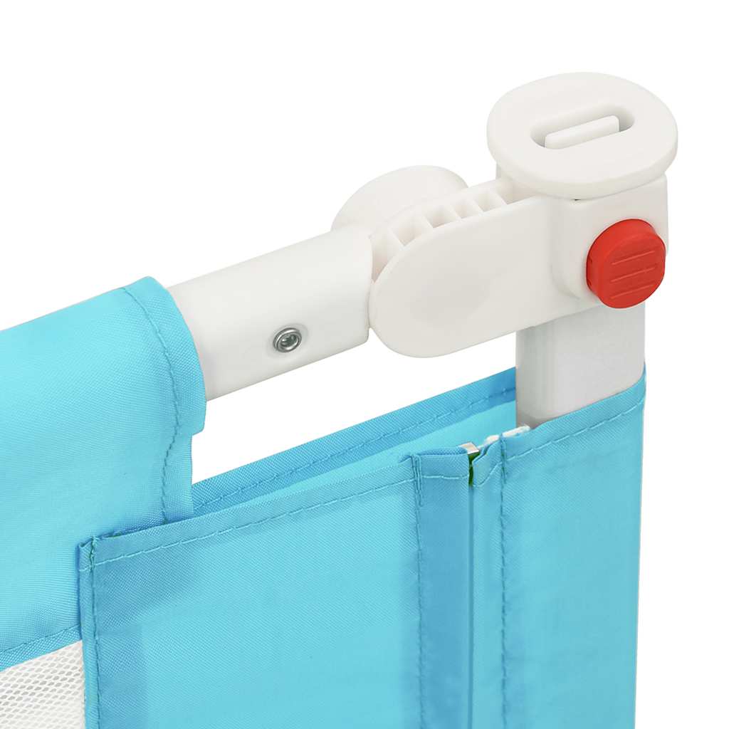 Barrière de sécurité de lit d'enfant Bleu 100x25 cm Tissu