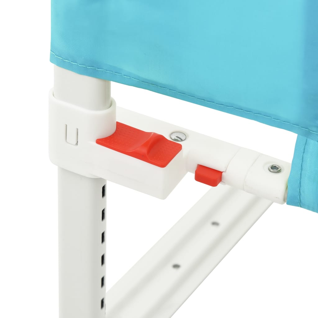 Barrière de sécurité de lit d'enfant Bleu 120x25 cm Tissu