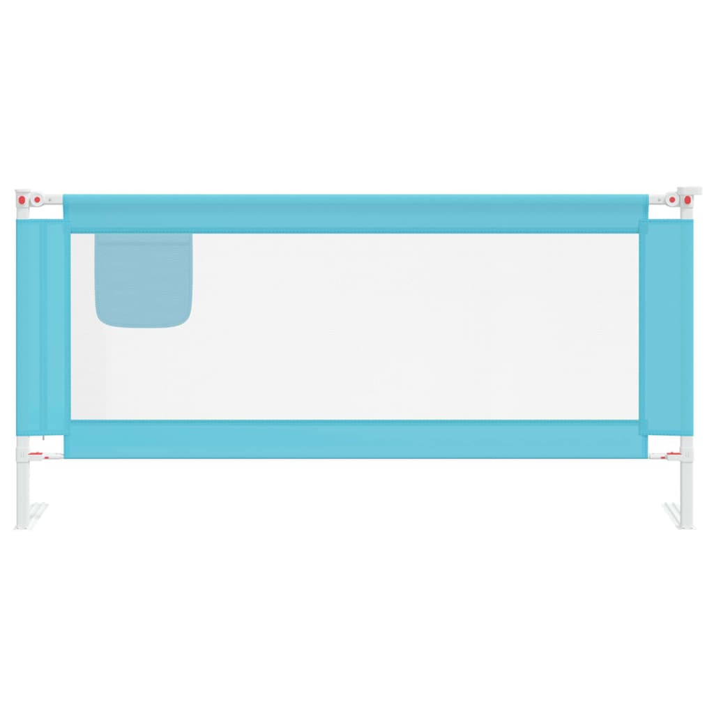 Barrière de sécurité de lit d'enfant Bleu 190x25 cm Tissu