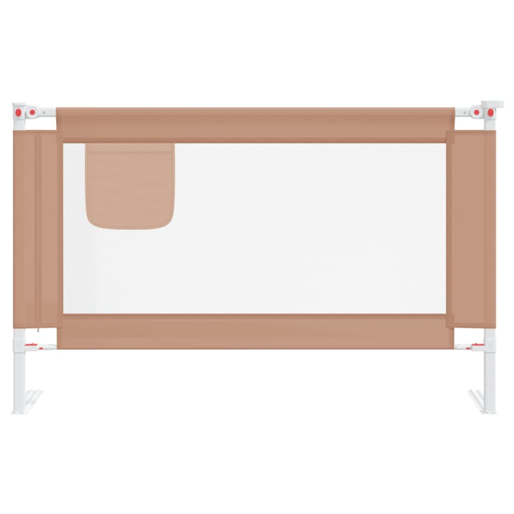 Barrière de sécurité de lit d'enfant Taupe 120x25 cm Tissu