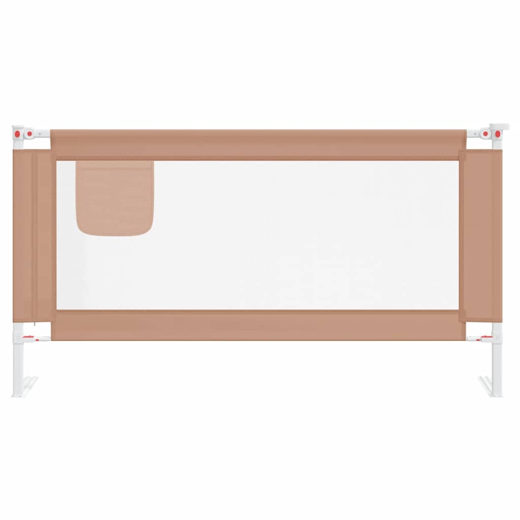Barrière de sécurité de lit d'enfant Taupe 160x25 cm Tissu