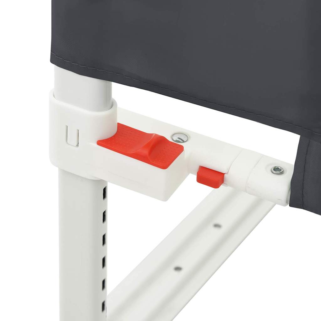 Barrière de sécurité de lit d'enfant Gris foncé 140x25 cm Tissu