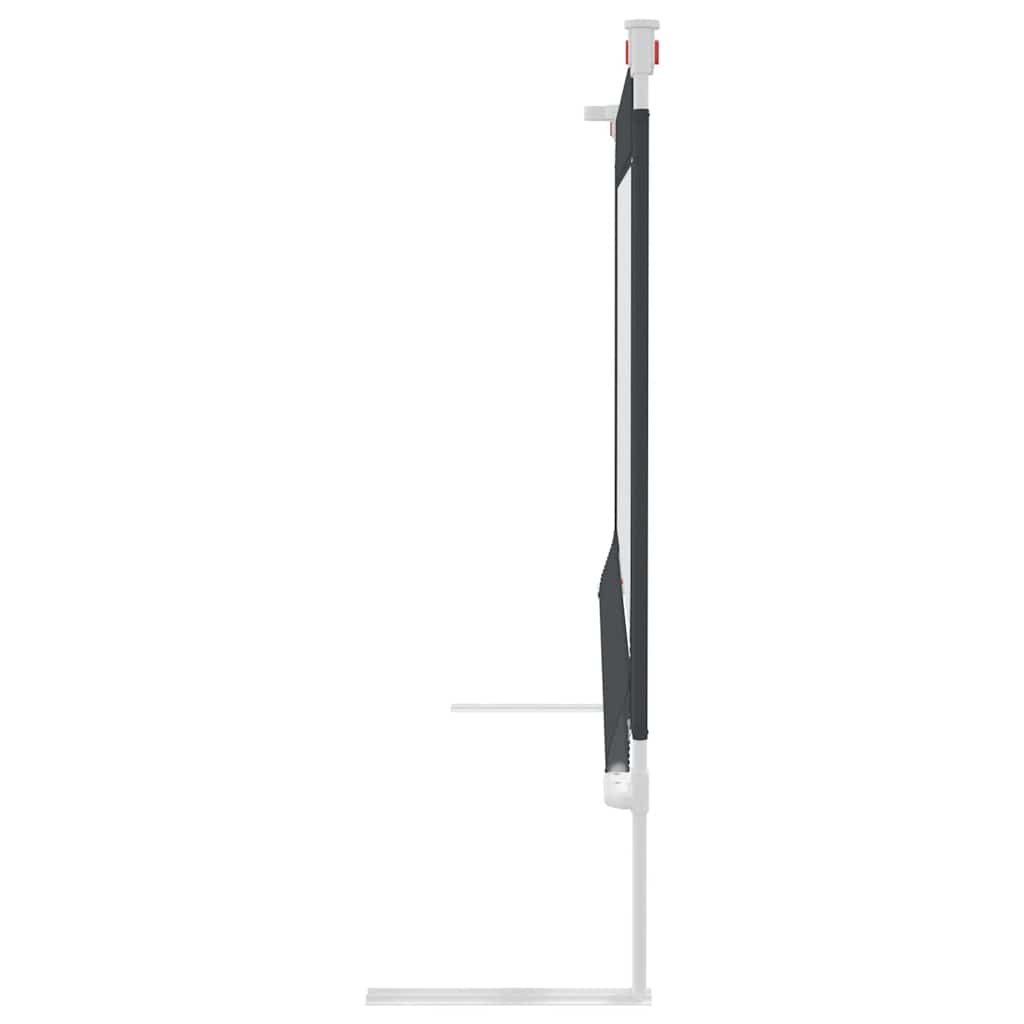 Barrière de sécurité de lit d'enfant Gris foncé 200x25 cm Tissu
