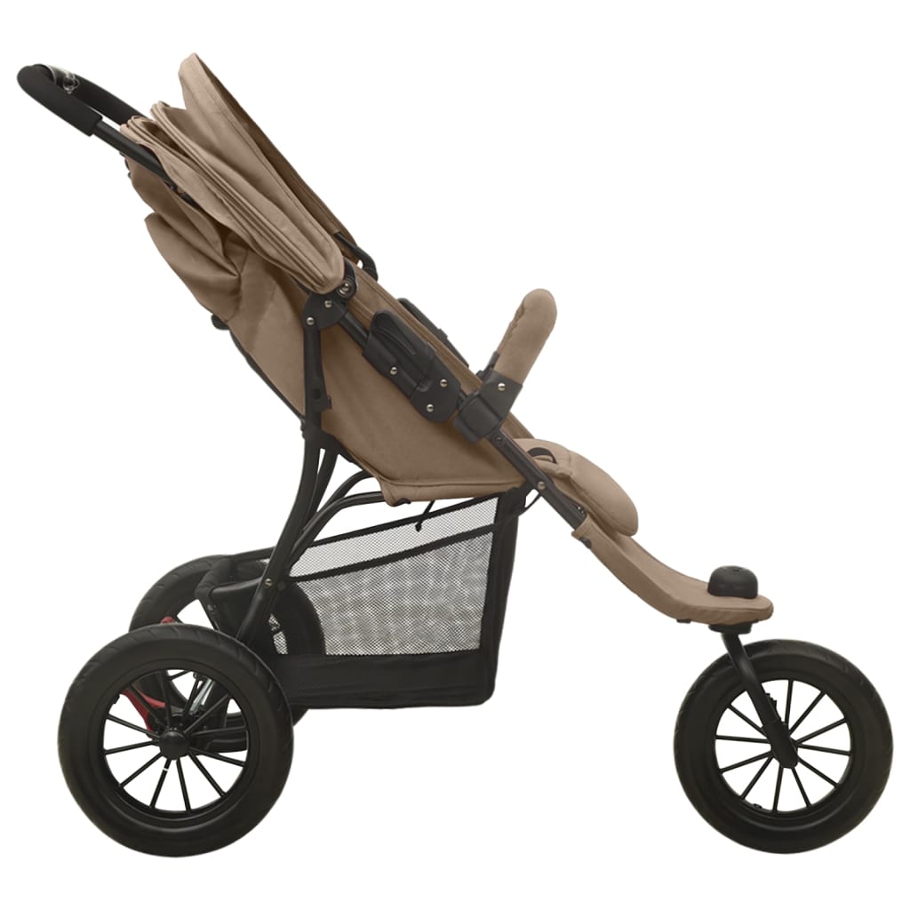 Poussette pour bébé Taupe Acier