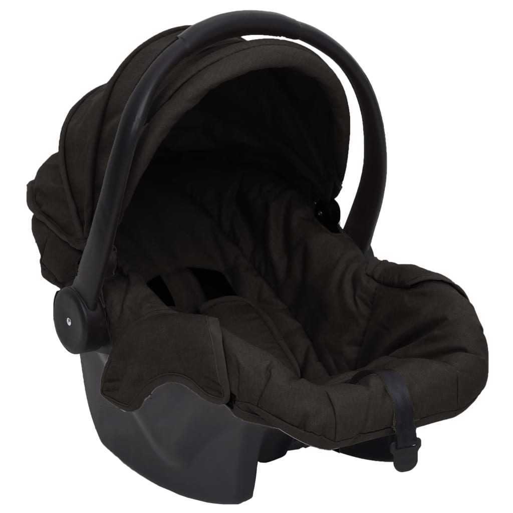 Poussette pour bébé 3-en-1 Anthracite et noir Acier