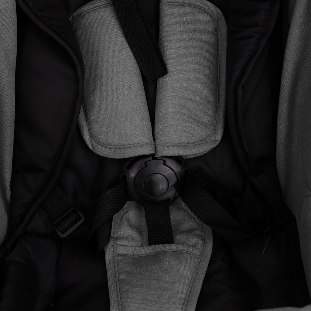 Poussette pour bébé 2-en-1 Gris clair Acier