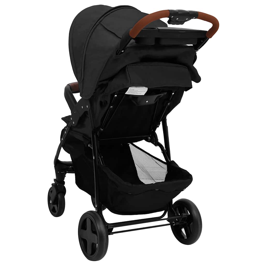 Poussette pour bébé 2-en-1 Anthracite Acier