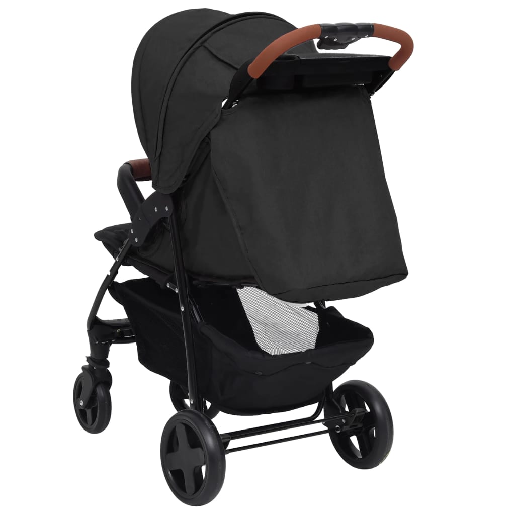 Poussette pour bébé 2-en-1 Anthracite Acier