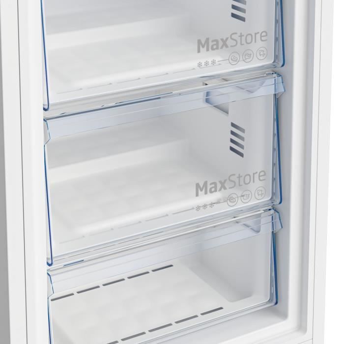 CongÈlateur armoire - BEKO - B1RFNE274W - Classe E - 220 L - 151,5 x 59,7 x 70,9 cm - Blanc