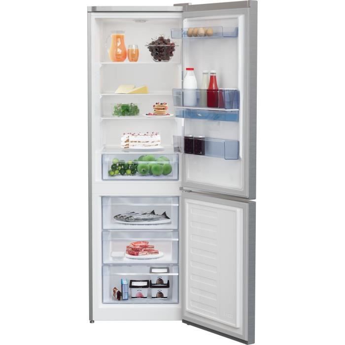 RÈfrigÈrateur congÈlateur bas BEKO CRCSA366K40DXBN - 343 L (223+120) - mÈtal brossÈ