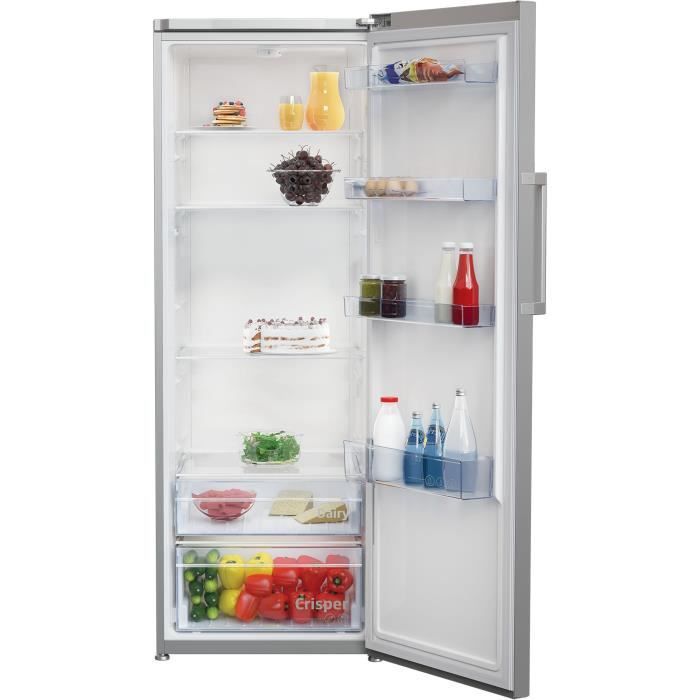 RÈfrigÈrateur monoporte tout utile - BEKO - RSSE415K40SN - Classe E - 367 L - 171,4 x 59,5 x 70 cm - Gris Acier