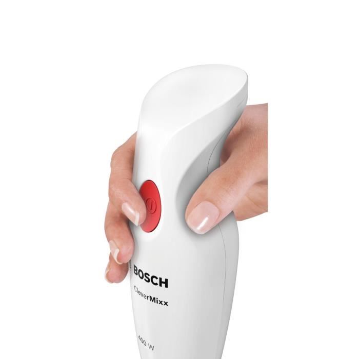 Mixeur plongeant BOSCH MSM14100 CLEVERMIXX - 400W, 1 vitesse, pied plastique, bol mixeur, poignÈe ergonomique