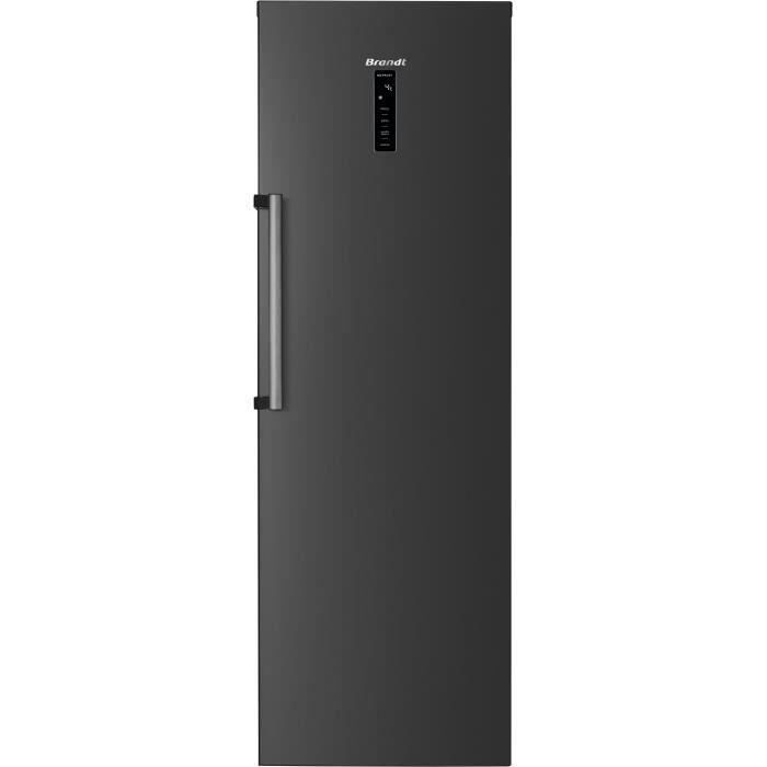 BRANDT BFL862YNA - RÈfrigÈrateur 1 Porte - 355 L - Froid ventilÈ - L59,5 x P185 cm - Graphite