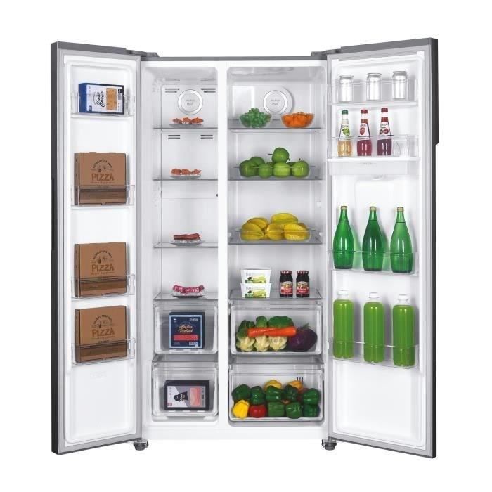 RÈfrigÈrateur AmÈricain - CANDY - CHSBSO-6174XWD - Classe E - 529 L - 39 dB - Inox