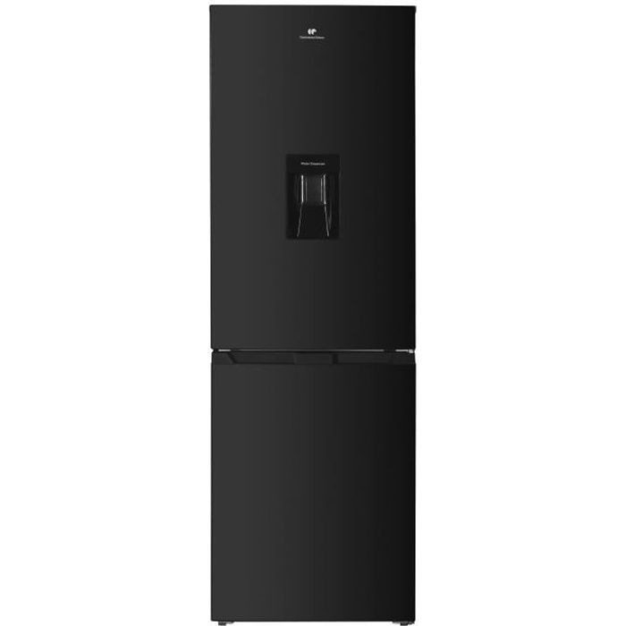 RÈfrigÈrateur congÈlateur bas - CONTINENTAL EDISON - 325L - Total No Frost - distributeur d'eau- Noir