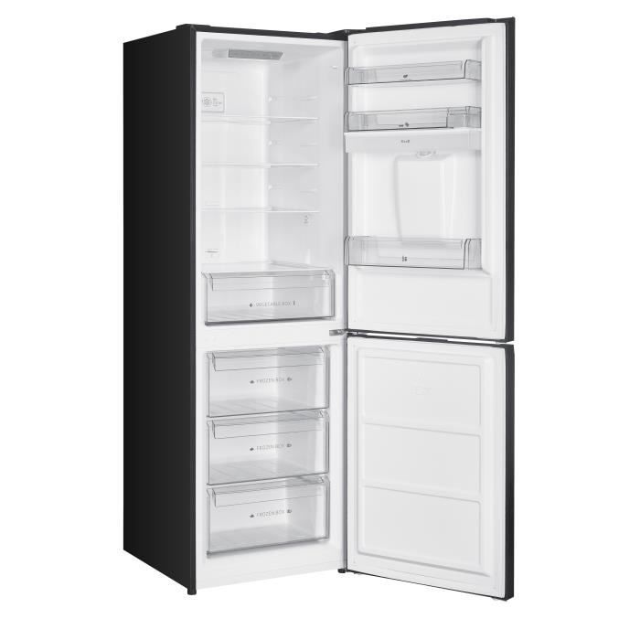 RÈfrigÈrateur congÈlateur bas - CONTINENTAL EDISON - 325L - Total No Frost - distributeur d'eau- Noir - Classe D