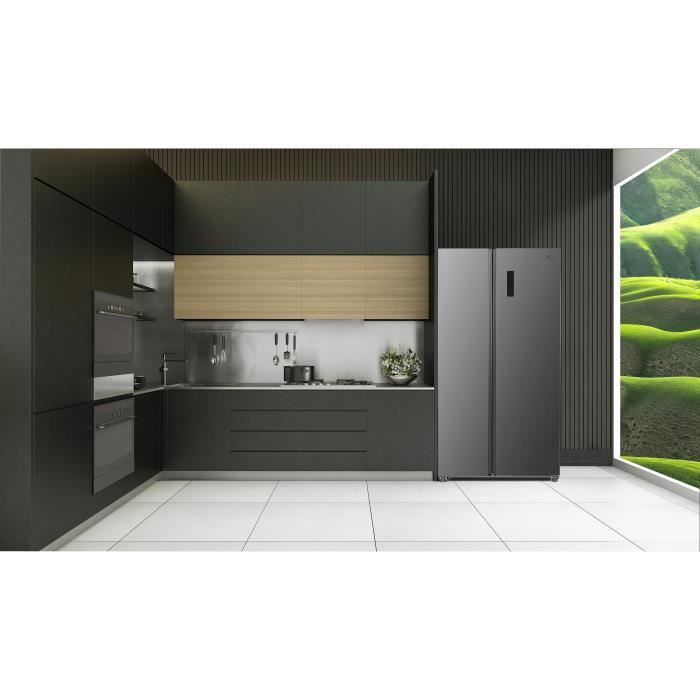 RÈfrigÈrateur Side By Side CONTINENTAL EDISON CERASBS442IX1 - 2 Portes - 442L - Total No Frost - Inox - Classe E