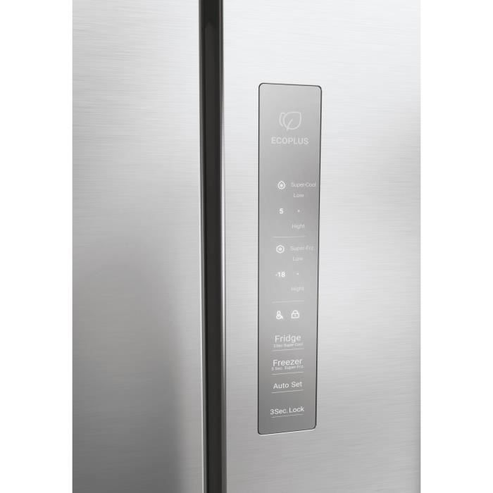 RÈfrigÈrateur multi-portes - HAIER - HCR3818ENMM - Classe E - 467 L - 35 dB - 181,5 x 83,3 x 65 cm - Silver