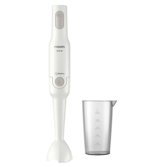 Mixeur Èlectrique - PHILIPS - HR2531/00 PROMIX - 650 W - Blanc avec bol