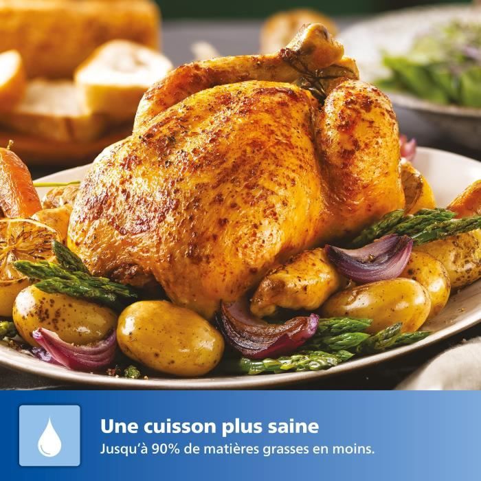 Friteuse sans huile - PHILIPS - Airfryer HD9252/70 SÈrie 3000 - 4.1L - Technologie Rapid Air - 7 prÈrÈglages - Noir