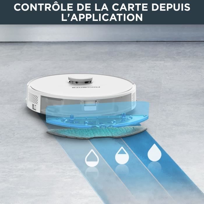 ROWENTA Aspirateur Robot Laveur, Navigation laser ultraprÈcise, RÈglages personnalisÈs, X-Plorer RR8567WH