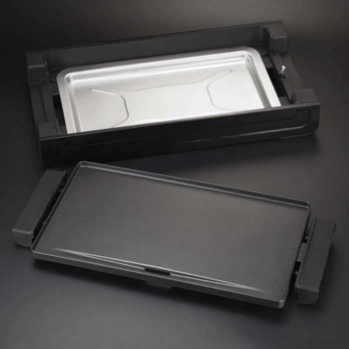 Plancha - RUSSELL HOBBS - Fiesta - 22550-56 - 2400 W - Surface de cuisson : 45 x 25 cm - RÈservoir jus amovible - Noir