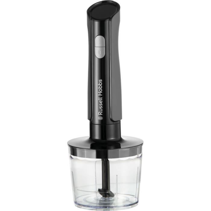 Mixeur plongeant 3 en 1 mixeur/hachoir/fouet - RUSSEL HOBBS - Desire Matte Charcoal - 500 W - 2 vitesses + Pulse - Noir