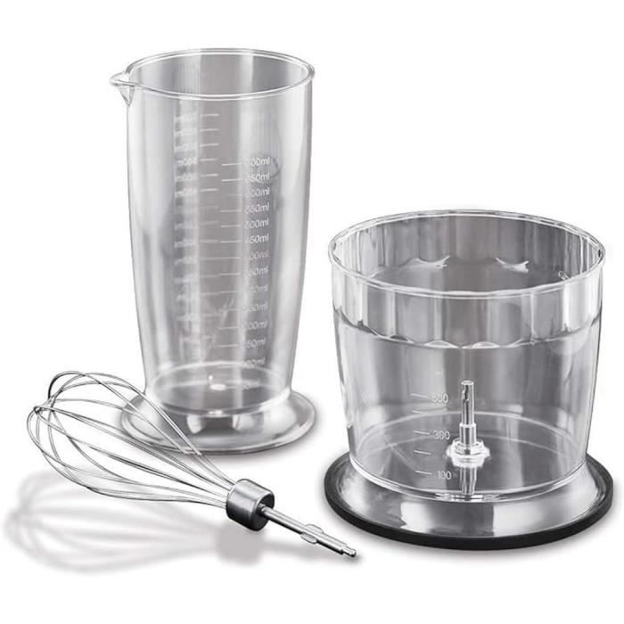 Mixeur plongeant 3 en 1 mixeur/hachoir/fouet - RUSSEL HOBBS - Desire Matte Charcoal - 500 W - 2 vitesses + Pulse - Noir