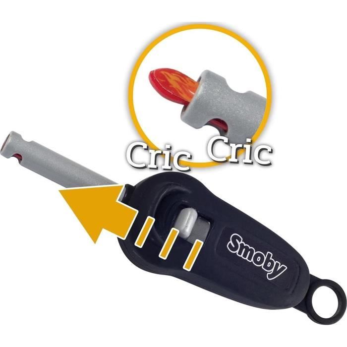 Smoby - BBQ Grill - Barbecue pour enfant - 18 accessoires - Fonctions flammes rÈtractables et boutons sonores - FabriquÈ en France