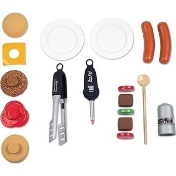 Smoby - BBQ Grill - Barbecue pour enfant - 18 accessoires - Fonctions flammes rÈtractables et boutons sonores - FabriquÈ en France