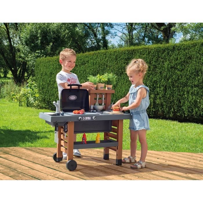 Cuisine d'ExtÈrieur …volutive Smoby - Grill et Plancha - 40 Accessoires